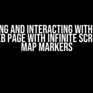 Displaying and Interacting with Courses on a Web Page with Infinite Scroll and Map Markers