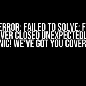 DOCKER ERROR: failed to solve: frontend grpc server closed unexpectedly? Don’t Panic! We’ve Got You Covered!