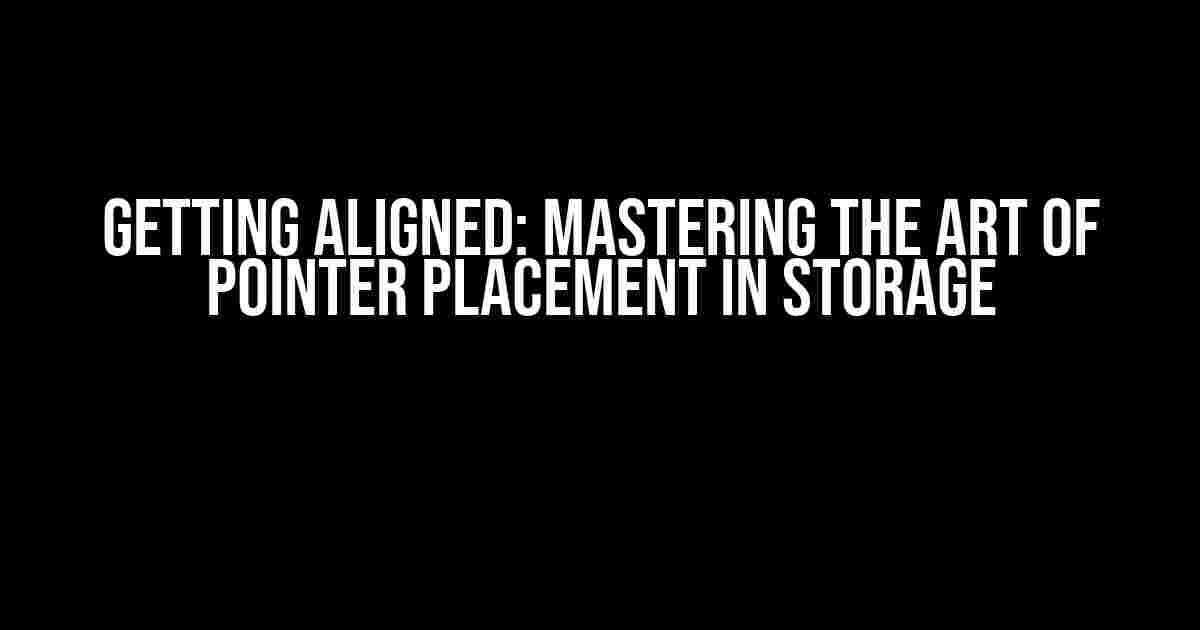 Getting Aligned: Mastering the Art of Pointer Placement in Storage