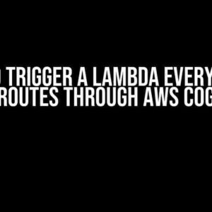 How to Trigger a Lambda every time a user routes through AWS Cognito?